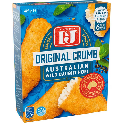 I&j Wild Caught Australian Hoki Original Crumb 425g