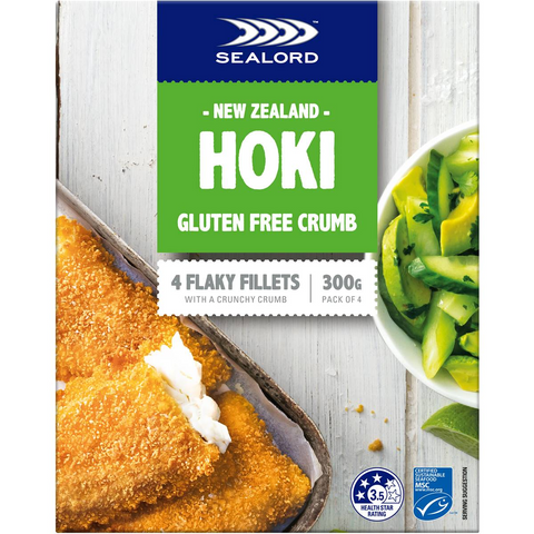 Sealord Gluten Free Hoki Fish Fillet Crumb 300g