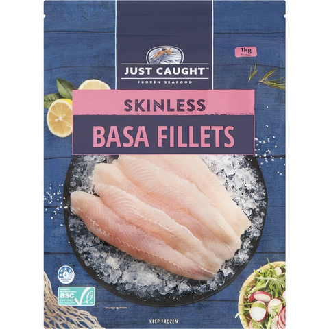 Just Caught Skinless Basa Fillets Frozen 1kg