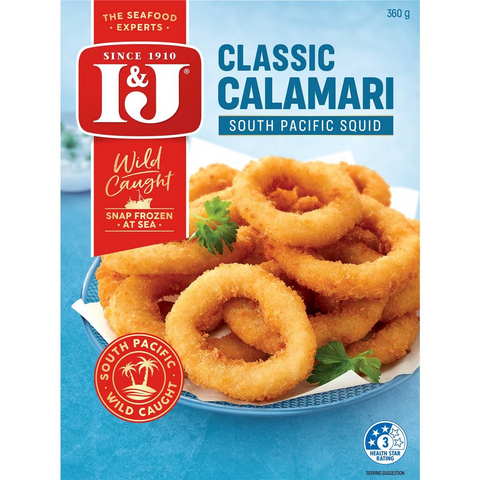 I&j Classic Calamari Rings 360g