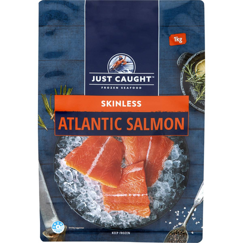 Just Caught Atlantic Salmon Skinless 1kg