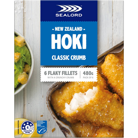 Sealord Hoki Fillets Classic Crumb 480g