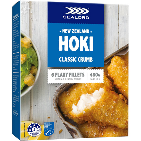 Sealord Hoki Fillets Classic Crumb 480g