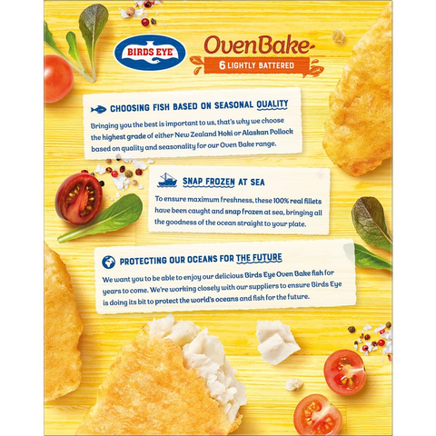 Birds Eye Oven Bake Lightly Battered Fish 6 Pack