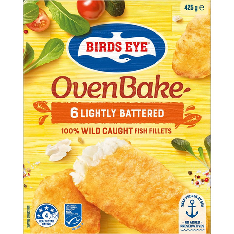 Birds Eye Oven Bake Lightly Battered Fish 6 Pack