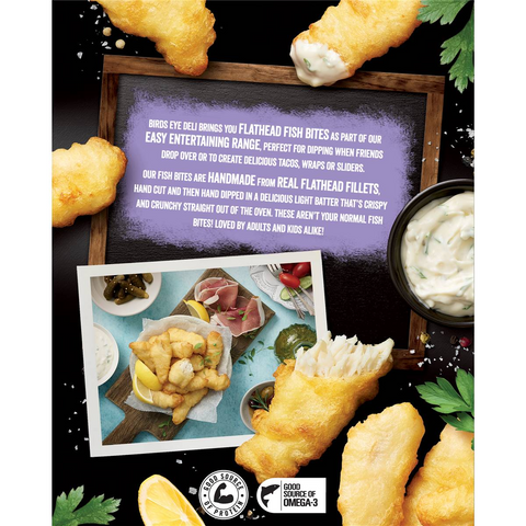 Birds Eye Deli Flathead Fish Bites Crisp Light Batter 250g