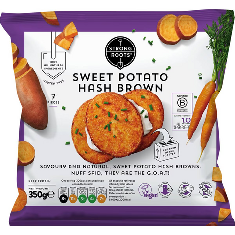 Strong Roots Sweet Potato Hash Brown 350g