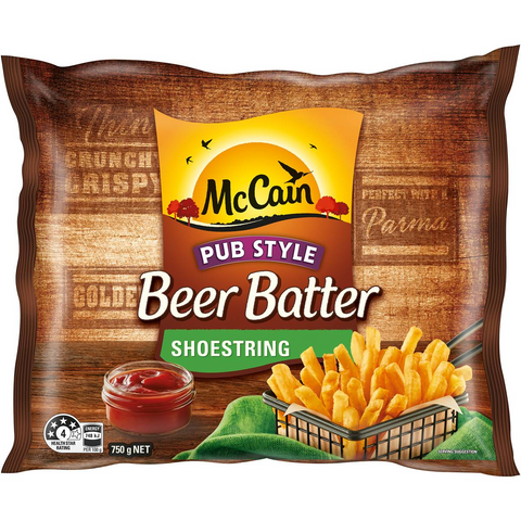 Mccain Beer Batter Chips Shoestring 750g