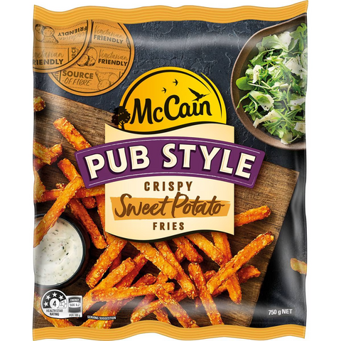 Mccain Straight Sweet Potato Chips 750g