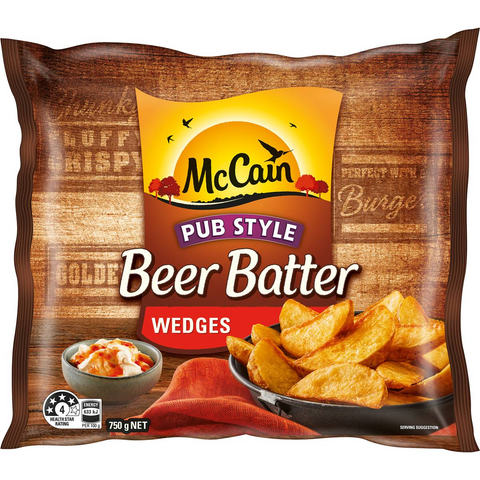 Mccain Beer Batter Wedges 750g