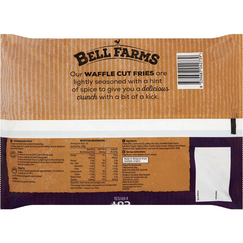 Bell Farms Waffle Cut Fries 750g