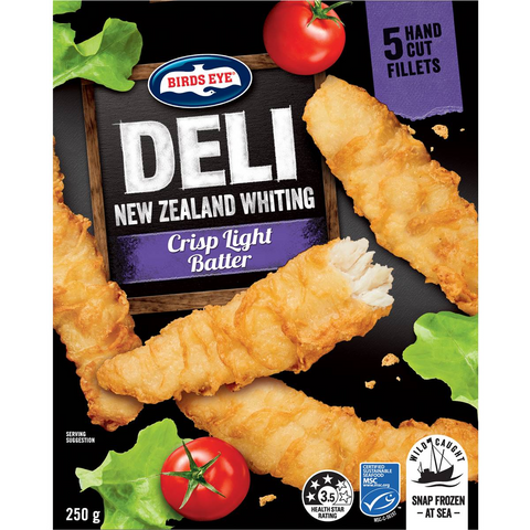 Birds Eye Deli Whiting Crisp Light Batter 250g