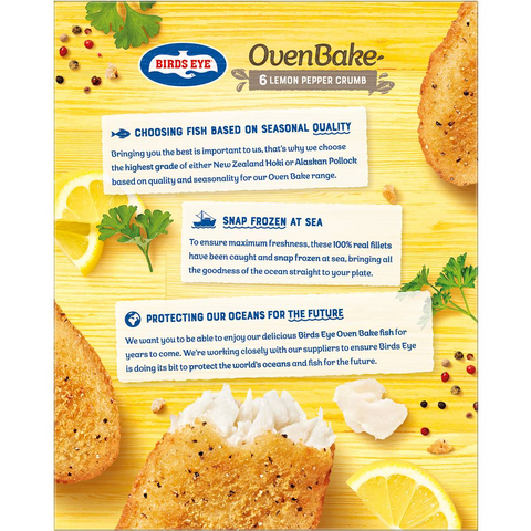 Birds Eye Oven Bake Crumbed Lemon Pepper 425g