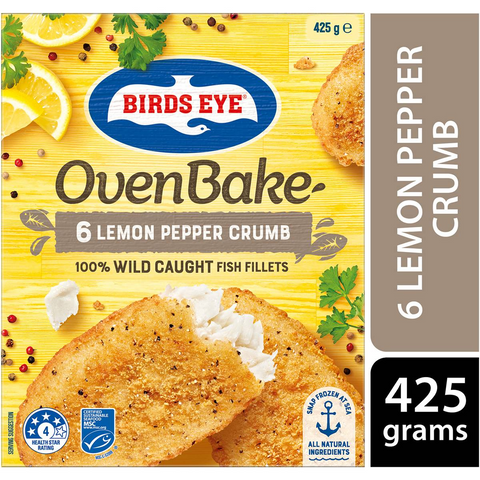 Birds Eye Oven Bake Crumbed Lemon Pepper 425g