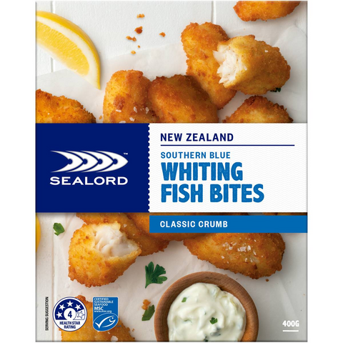 Sealord Southern Blue Whiting Classic Crumb Bites 400g