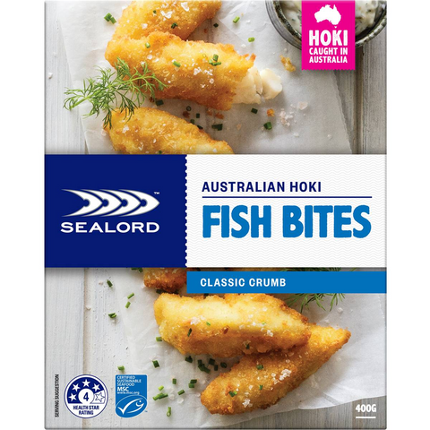 Sealord Australian Hoki Fish Bites Classic Crumb 400g