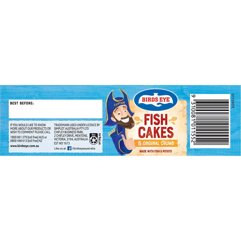 Birds Eye Fish Cakes Oven Fry 300g