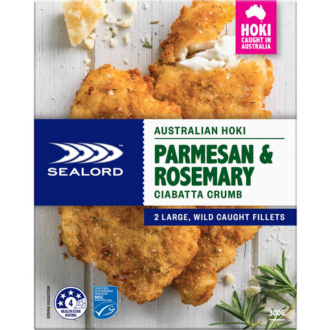 Sealord Australian Hoki Parmesan & Rosemary Ciabatta Crumb 300g