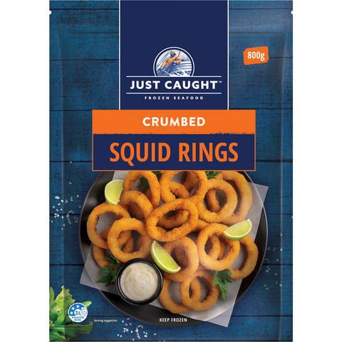 Just Caught Crumbed Squid Rings 800g