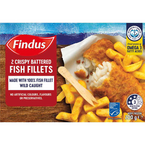 Findus Battered Fish Fillets 200g