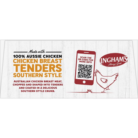 Ingham's Frozen Chicken Breast Tenders Southern Style 400g