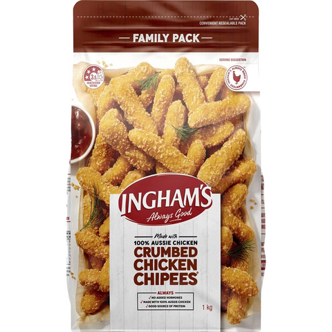 Ingham's Frozen Crumbed Chicken Chipees 1kg