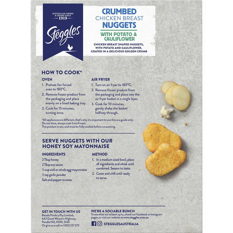 Steggles Chicken Breast Nuggets With Potato & Cauliflower 400g