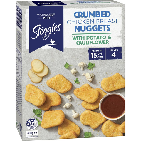 Steggles Chicken Breast Nuggets With Potato & Cauliflower 400g