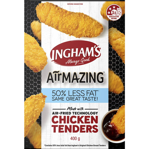 Ingham's Frozen Airmazing Chicken Tenders Less Fat 400g