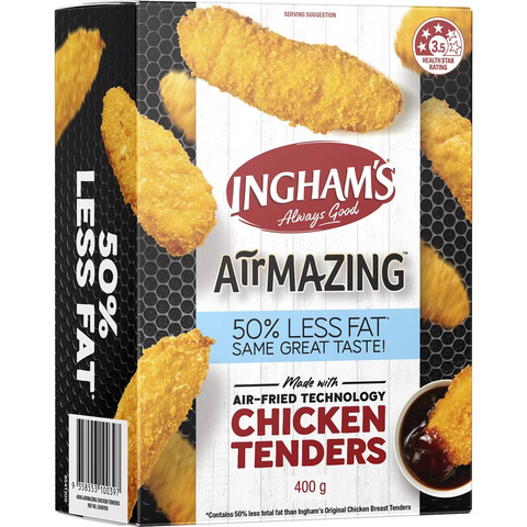 Ingham's Frozen Airmazing Chicken Tenders Less Fat 400g