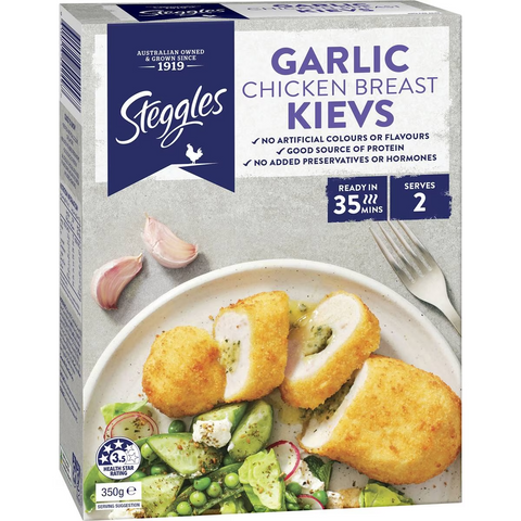 Steggles Chicken Breast Kievs Garlic 350g