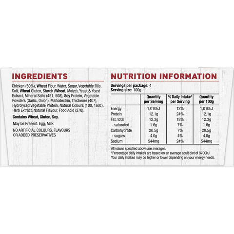 Ingham's Crumbed Chicken Breast Nuggets 400g