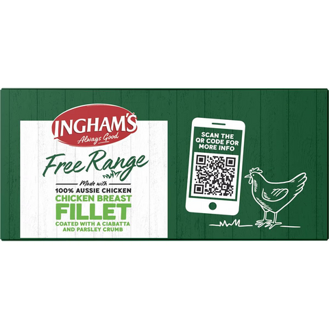 Ingham's Free Range Chicken Breast Ciabatta Parsley Crumb Frozen 300g