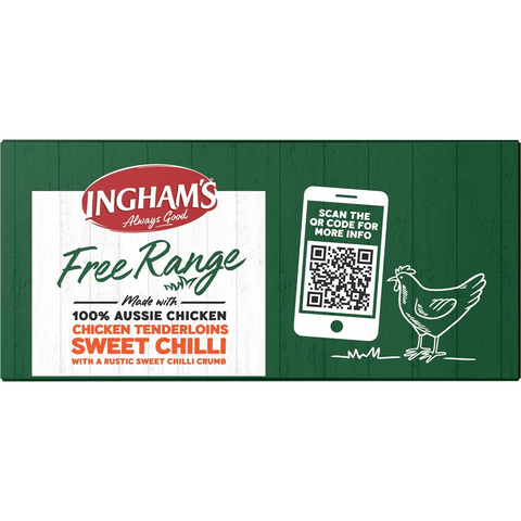 Ingham's Free Range Chicken Tenderloins Sweet Chilli Frozen 350g