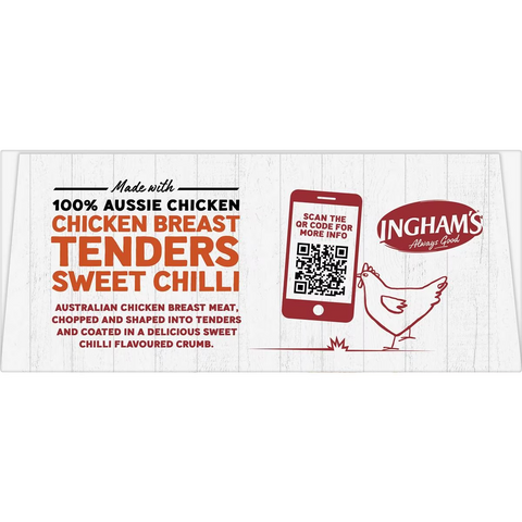 Ingham's Frozen Chicken Breast Tenders Sweet Chilli 400g