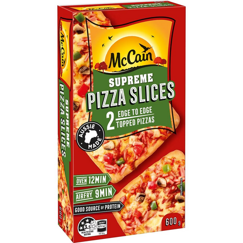 Mccain Frozen Pizza Slices Supreme 600g