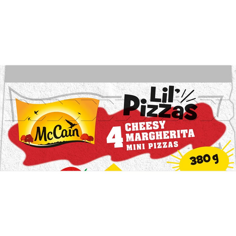 Mccain Lil Pizzas Snacks Cheesy Margherita 4 Pack