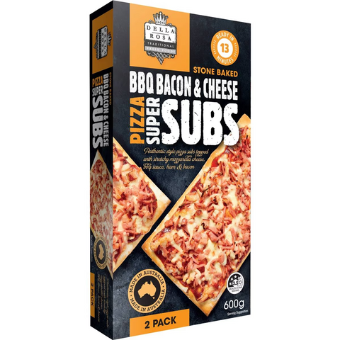 Della Rosa Bbq Bacon & Cheese Pizza Subs 2 Pack