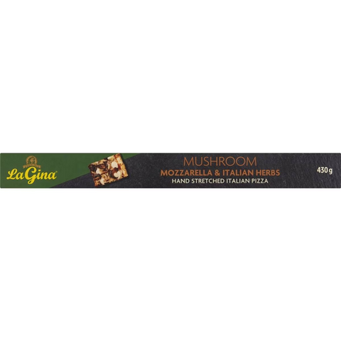 La Gina Mushroom Mozzarella & Italian Herbs Pizza 400g