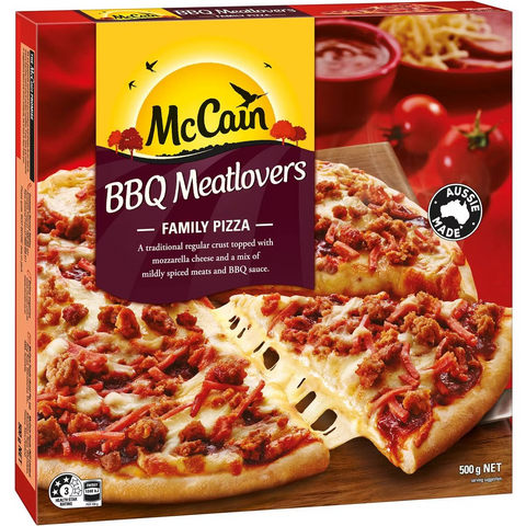 Mccain Pizza Meatlovers Bbq 500g