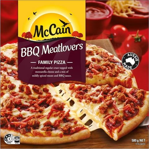 Mccain Pizza Meatlovers Bbq 500g