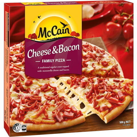 Mccain Pizza Cheese & Bacon 500g