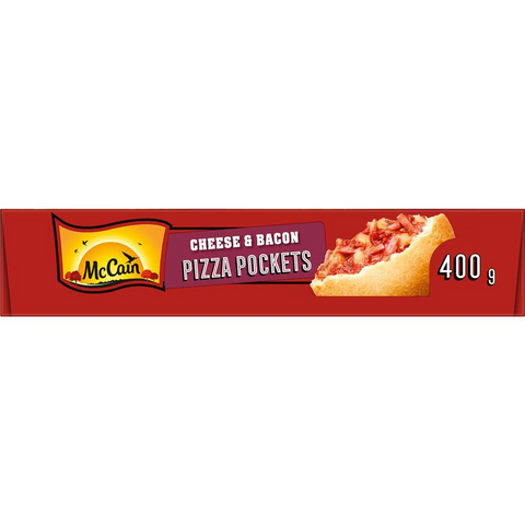 Mccain Pizza Pocket Snacks Cheese & Bacon 4 Pack