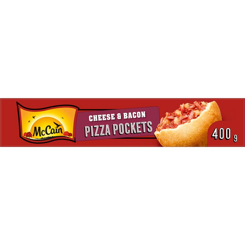 Mccain Pizza Pocket Snacks Cheese & Bacon 4 Pack