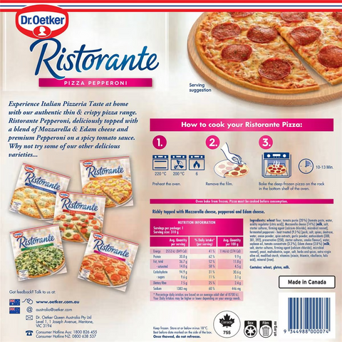 Dr. Oetker Ristorante Pizza Pepperoni 310g