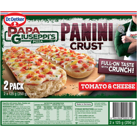 Papa Giuseppi's Panini Tomato & Cheese 250g 2 Pack