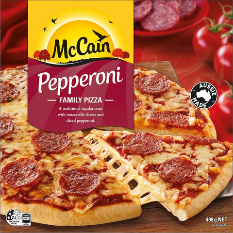 Mccain Family Pizza Pepperoni 490g