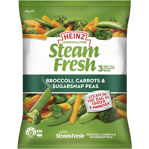 Heinz Steam Fresh Vegetables Frozen Veg Broccoli, Carrots & Peas