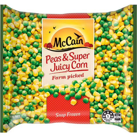 Mccain Mixed Vegetables Peas & Super Sweet Corn 1kg