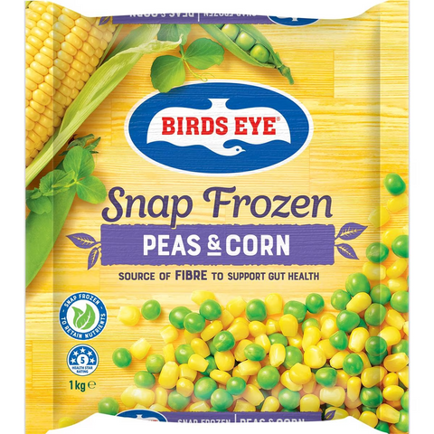 Birds Eye Australian Snap Frozen Mixed Vegetables Peas & Corn 1kg